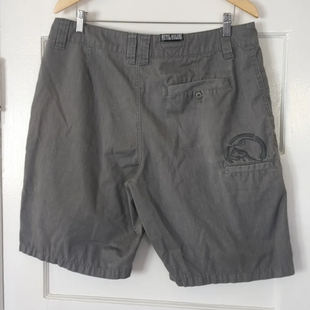 Metal Mulisha MMA Skull Chino‎ Shorts Sz 36 Gray 35